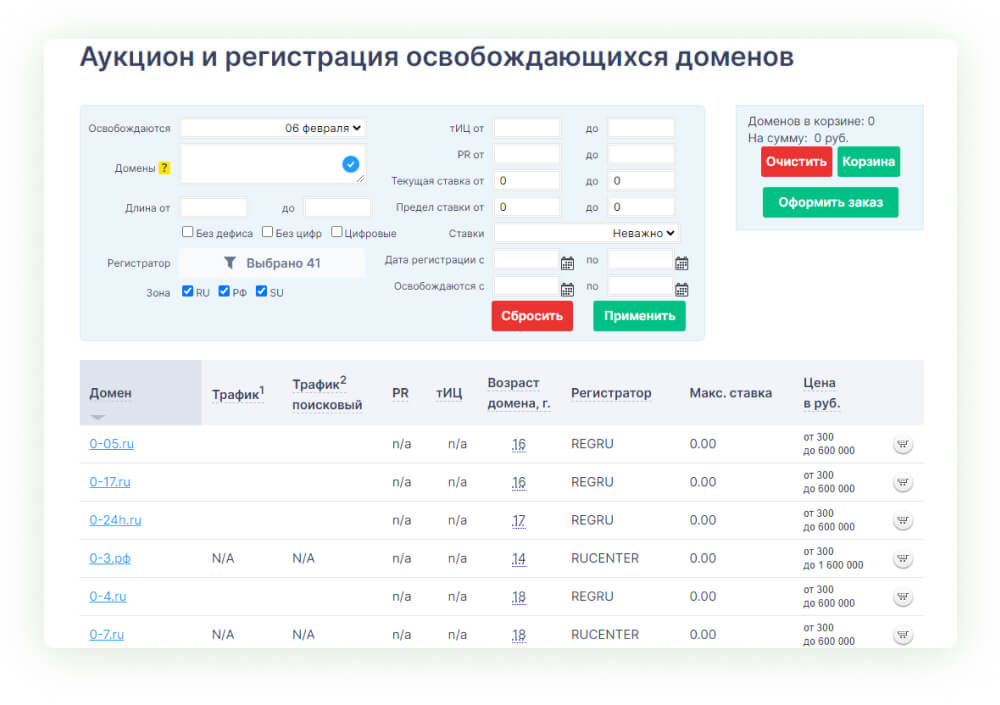 Где купить дроп-домен Регистратор reg.ru