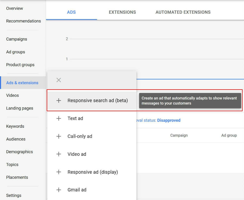 Google AdWords запустил бета-тестирование адаптивных объявлений